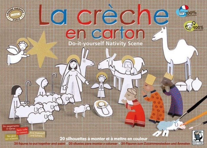Une belle activité pour préparer Noël la crèche en carton