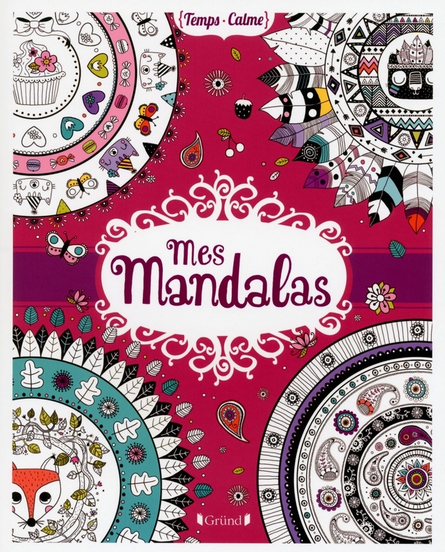 Page De Garde Cahier écriture Mandala Grand cahier de Mandalas à colorier