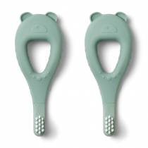 2 Brosses à dents bébé Ours Janelle - Vert -  Liewood
