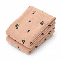 2 Langes en coton bio - Cerises - Liewood