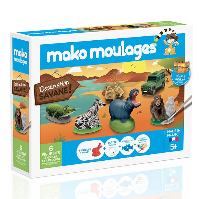 Mako moulages Destination Savane coffret créatif