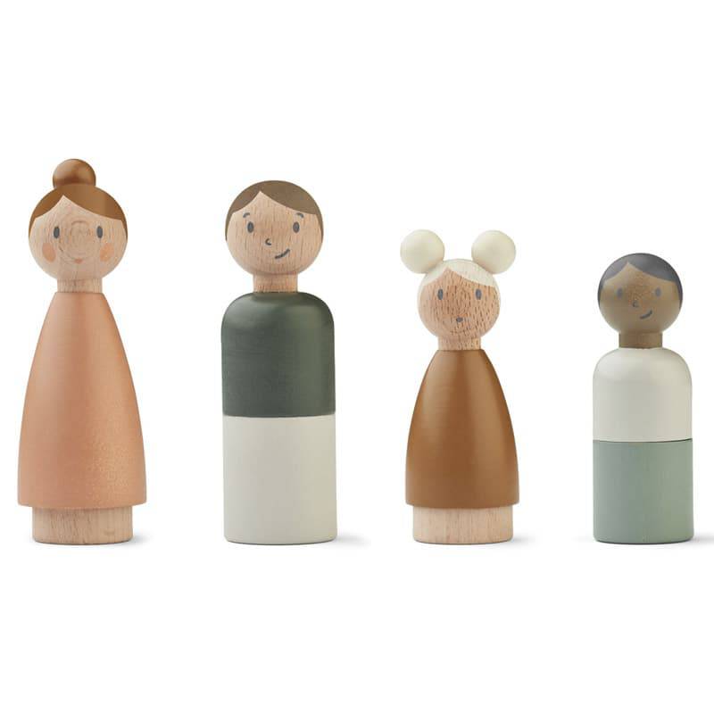 Famille de 4 poupées en bois de hêtre - Lotta Multi Mix - Liewood