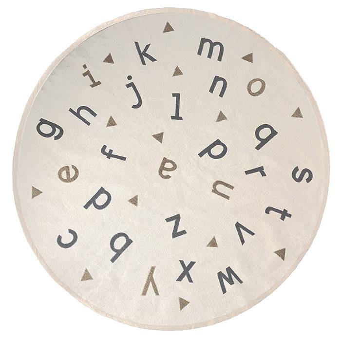 Tapis rond alphabet beige AFK Living