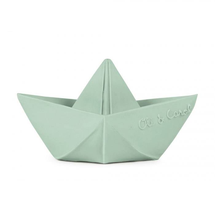 Bateau origami Vert - Jouet de bain - Oli & Carol
