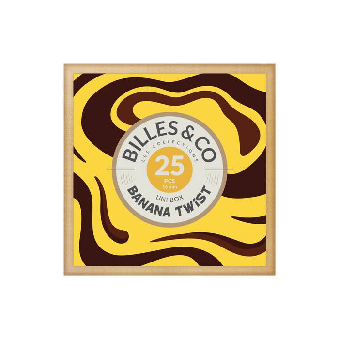 Coffret de 25 billes identiques Banana twist - Billes & Co