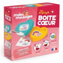 Offrez une activité de loisirs créatifs avec le coffret Mako moulages Boîte cur !