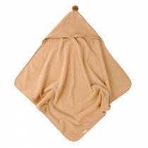 Cape de bain bébé Nobodinoz en coton bio  coloris camel