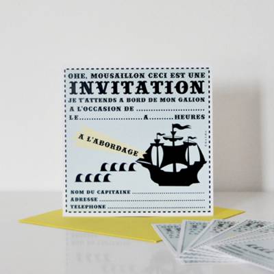 Cartes D Invitation Pirate Pour Anniversaire Enfant