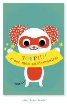 Invitation anniversaire enfant Petit lapin doré │ Planet Cards