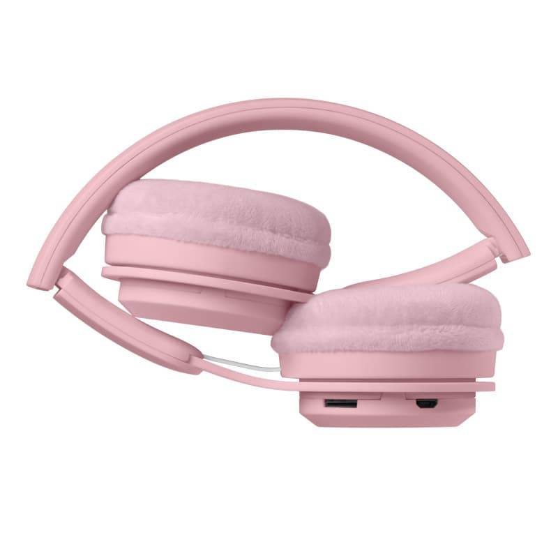 Casque audio enfant sans fil Bluetooth - rose et violet - Akashi    - Shopping et Courses en ligne, livrés à domicile ou au bureau,  7j/7 à la Réunion