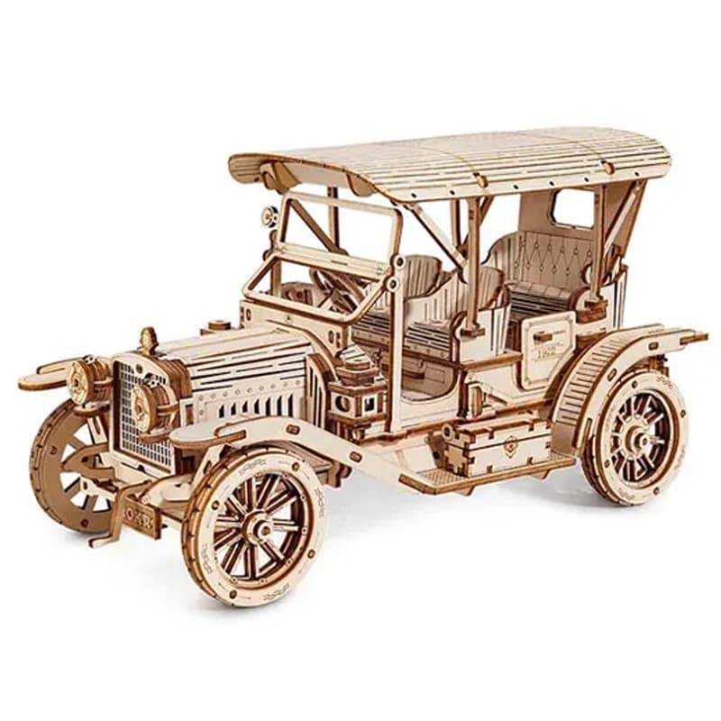 Maquette 3d en bois d'une voiture vintage tacot - Rokr-Robotime