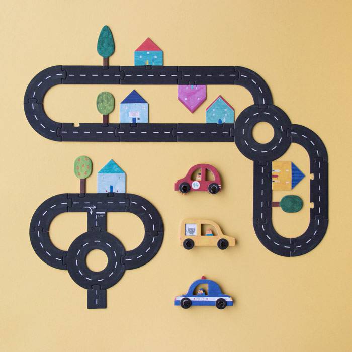 Circuit voiture puzzle Londji