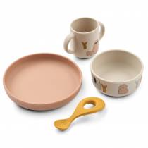 Coffret repas 4 pièces Vivi - Chats et Chiens - Liewood