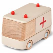 Jouer aux voiture avec la jolie ambulance en bois de Liewood