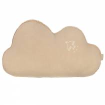 Coussin rectangulaire 50 x 28 cm brodé lin français - Forme Nuage - Nobodinoz