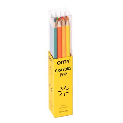Crayons de couleur Pop - tui de 16 - Omy