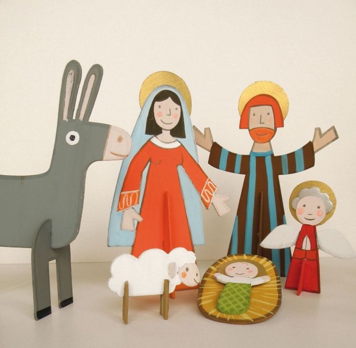 Une belle activité pour préparer Noël la crèche en carton