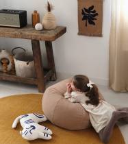 Coussin décoratif tigre enfant Nobodinoz chambre coton bio