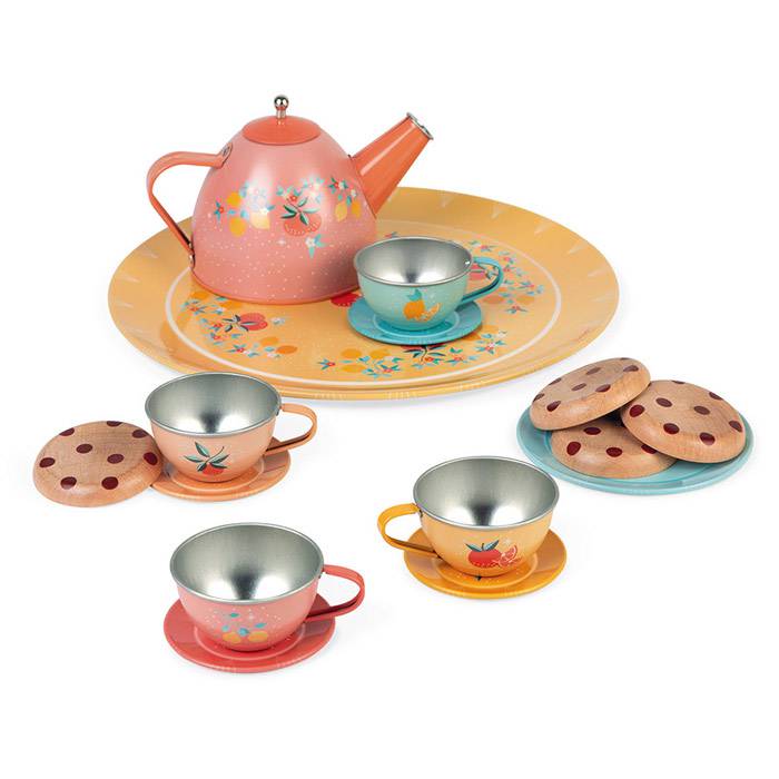 QTÉ 20 pièces Tea Time Set, service à thé en bois, ensemble de jeu pour  enfants