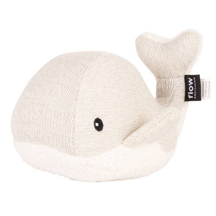 Peluche rassurante Moby la baleine gris Flow