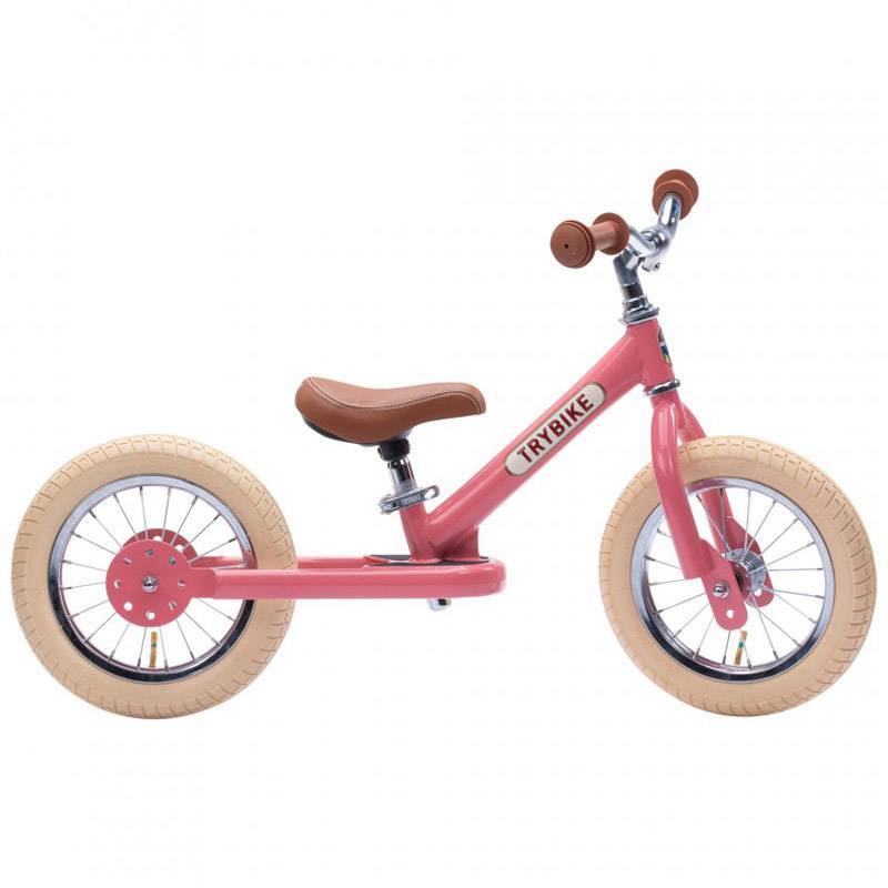 Draisienne acier vintage Rose - Trybike