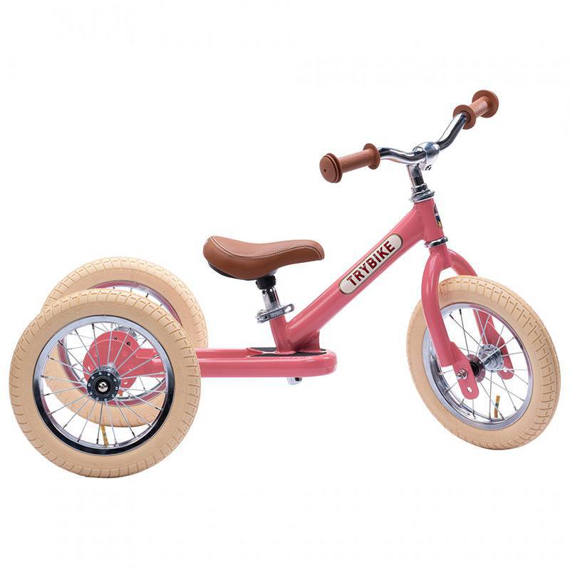 Draisienne-Tricycle acier vintage Rose - Trybike