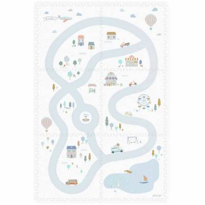 Jouer aux petites voitures su le tapis EEVAA village de Play and Go
