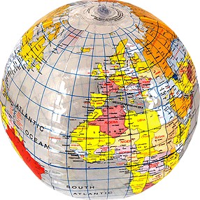 Globe terrestre à colorier pour enfant
