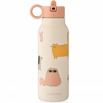Gourde Chats et Chiens 350 ml Falk - Rose - Liewood
