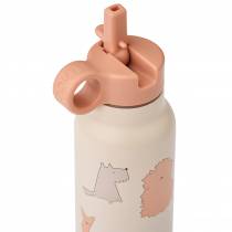 Gourde Chats et Chiens 350 ml Falk - Rose - Liewood