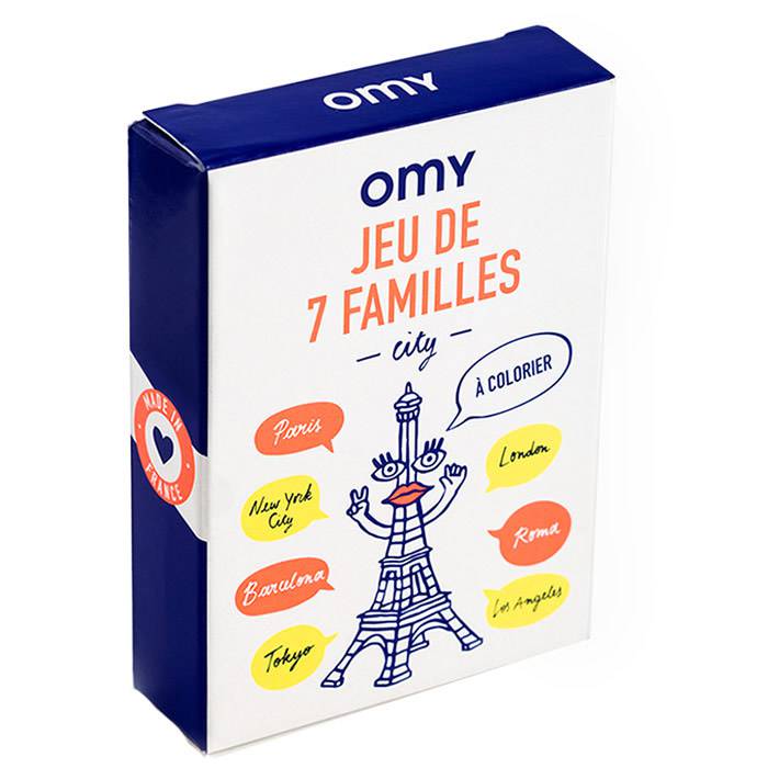 Jeu de 7 familles a colorier City Omy