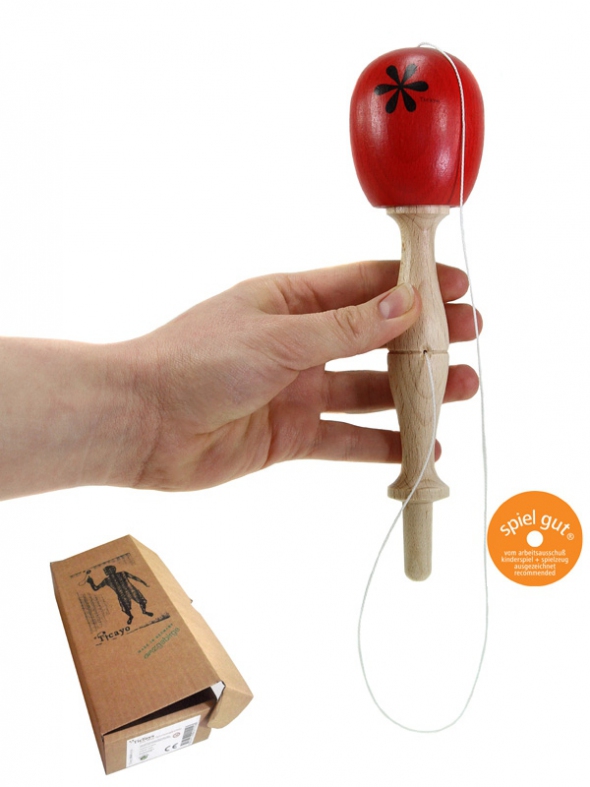 Maracas enfant bois peint rouge