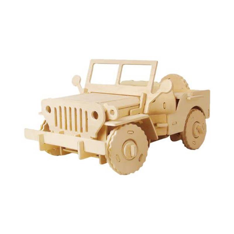 Véhicule Jeep radiocommandé en bois