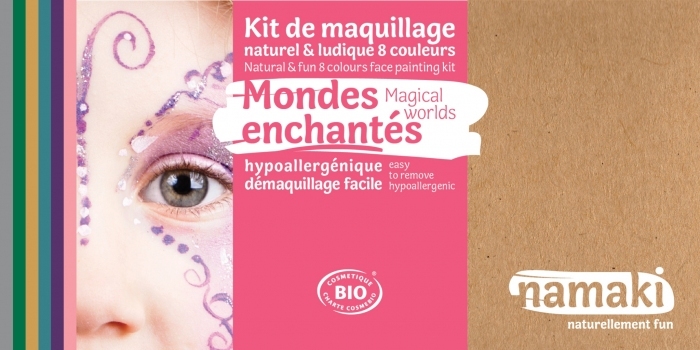 Kit maquillage bio 8 couleurs - Mondes enchantés