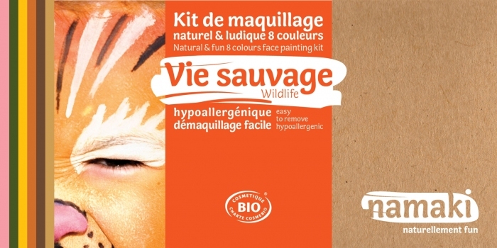 Kit maquillage bio 8 couleurs - Vie sauvage