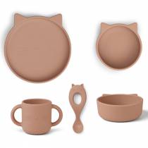 ensemble-coffret-repas-silicone-4-pcs-chat-vieux-rose