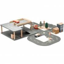 Coffret complet village avec routes, garage, voitures - Liewood