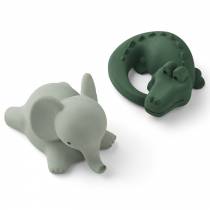 elephant-gris-crocodile-vert-safari-jouets-pour-le-bain