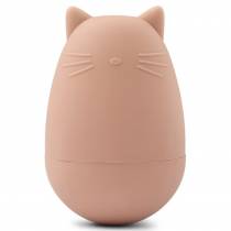 Cadeau de naissance, le culbuto rigolo chat rose de Liewood