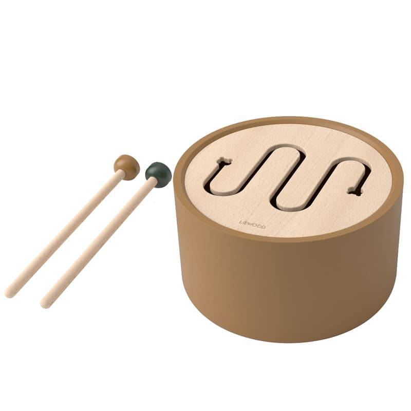 Tambour Jouet Bebe Instrument de Musique Enfant Jouet en Bois