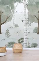 adorable-decore-mural-pour-chambre-enfant-birch-forest