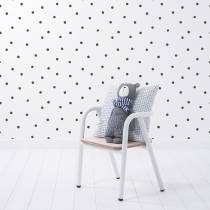 papier-peint-moderne-pois-noirs-fond-blanc