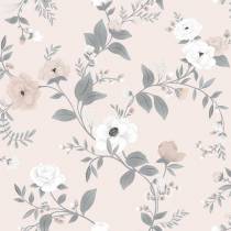 papier-peint-floral-roses-sur-fond-rose