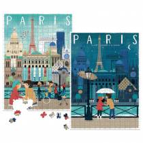 Puzzle recto verso paris jour et nuit