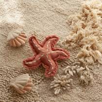 Jolie étoile de mer en tissu et coquillages avec perles