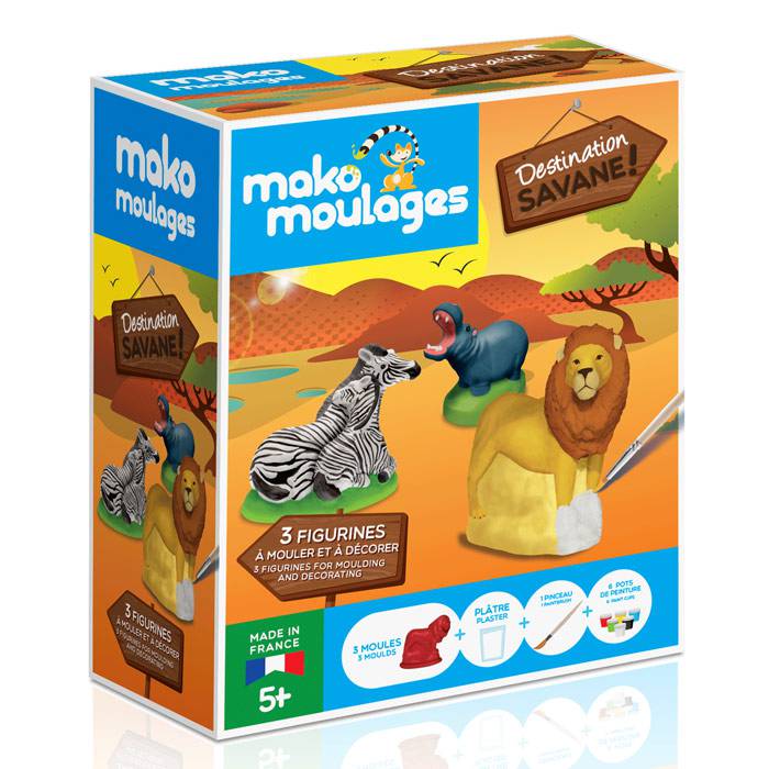 Mako moulages - 3 figurines - Destination Savane