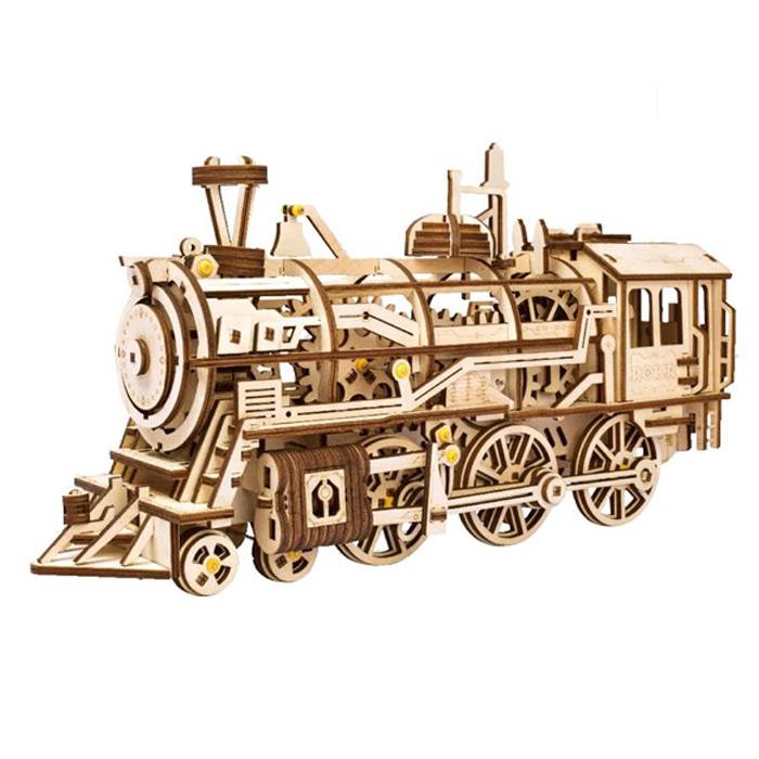 Maquette 3d en bois d'une locomotive - Robotime