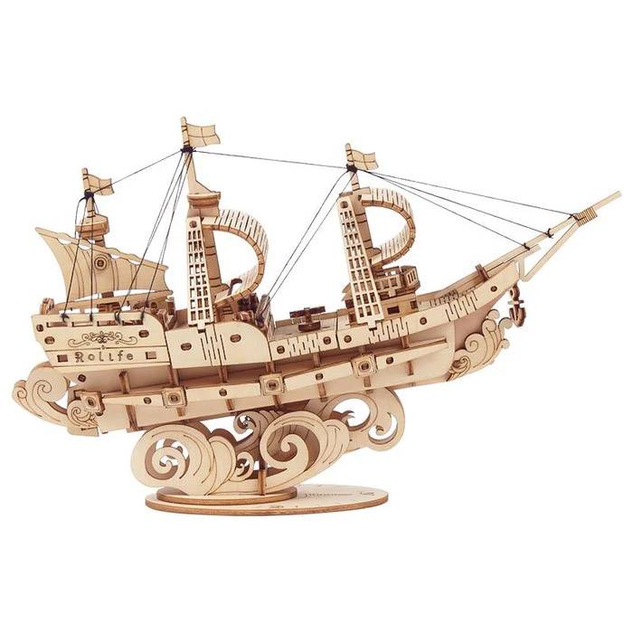 Maquette 3d en bois d'un bateau à voiles - Robotime