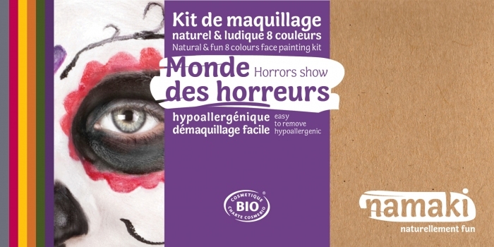 Kit maquillage bio 8 couleurs - Monde des horreurs