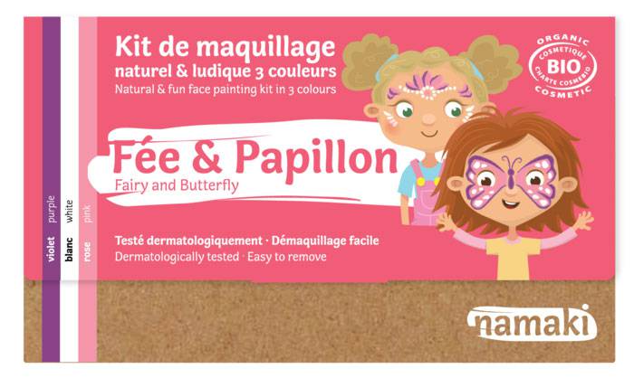 Kit maquillage bio 3 couleurs - Fée et Papillon